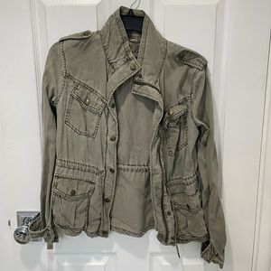 Olive Green Zip Up Jacket